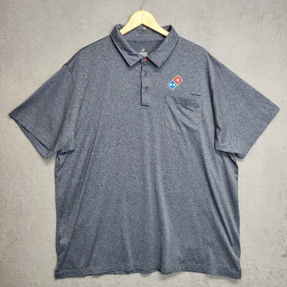Dominos Gear Employee Uniform Shirt Mens 2XL XXL Polo Shirt Short Sleeve - Picture 1 of 11